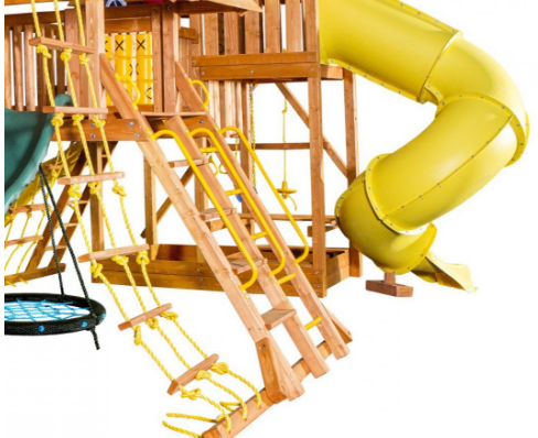 Игровая площадка Playgarden "Mega SkyFort" с двумя игровыми домиками и переходом